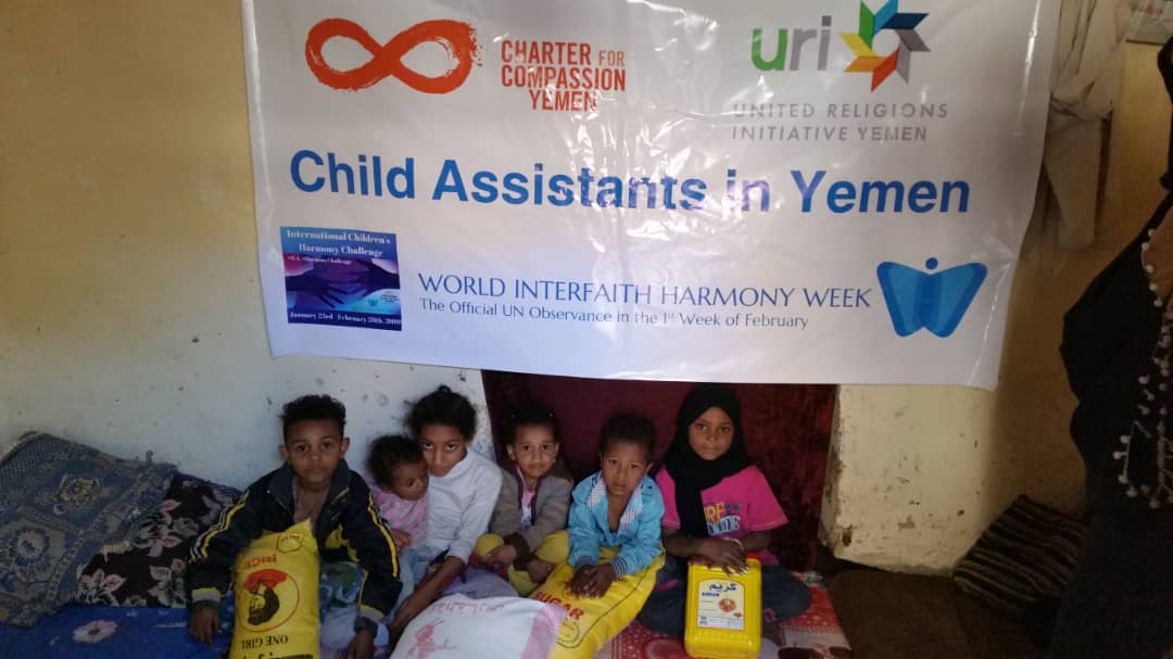Charter for Compassion CC-Yemen honors the World Interfaith Harmony Week by helping families in need in Yemen